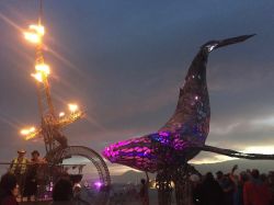 Art Car and Space Whale at Center Camp
